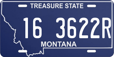 MT license plate 163622R