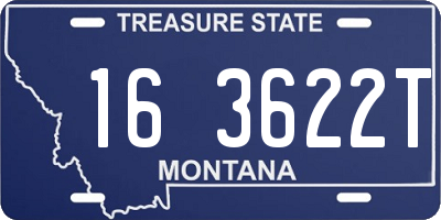 MT license plate 163622T