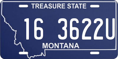 MT license plate 163622U