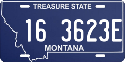 MT license plate 163623E