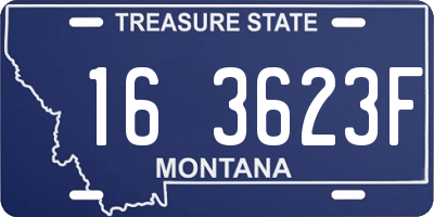 MT license plate 163623F