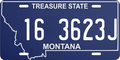 MT license plate 163623J