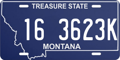 MT license plate 163623K