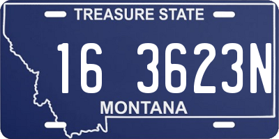 MT license plate 163623N