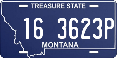 MT license plate 163623P