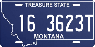 MT license plate 163623T