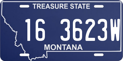 MT license plate 163623W