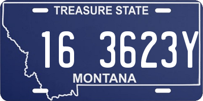 MT license plate 163623Y