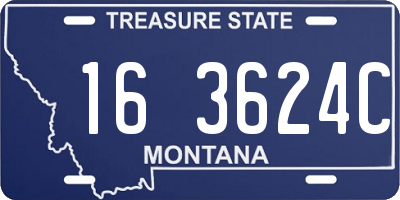 MT license plate 163624C