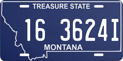 MT license plate 163624I