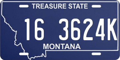 MT license plate 163624K