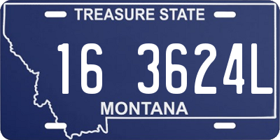 MT license plate 163624L
