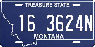 MT license plate 163624N