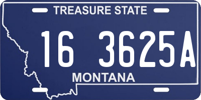 MT license plate 163625A