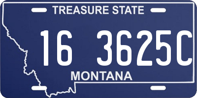 MT license plate 163625C