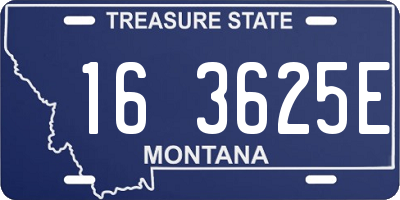MT license plate 163625E
