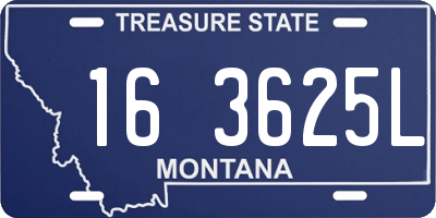 MT license plate 163625L
