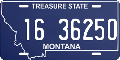MT license plate 163625O