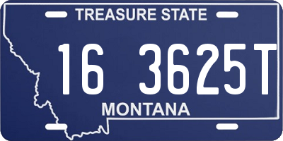 MT license plate 163625T