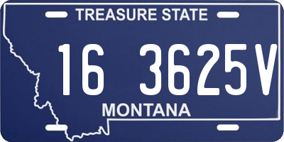 MT license plate 163625V