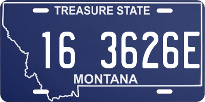 MT license plate 163626E