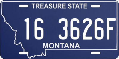 MT license plate 163626F