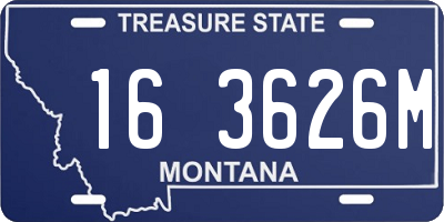 MT license plate 163626M