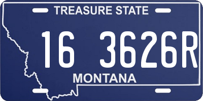 MT license plate 163626R