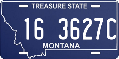 MT license plate 163627C