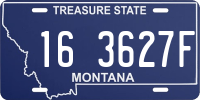 MT license plate 163627F