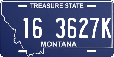 MT license plate 163627K