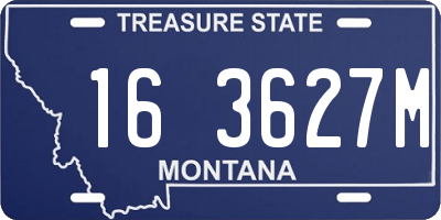 MT license plate 163627M