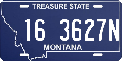 MT license plate 163627N