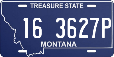MT license plate 163627P