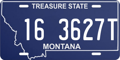 MT license plate 163627T