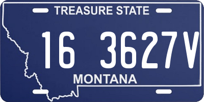 MT license plate 163627V