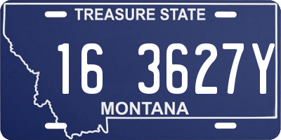MT license plate 163627Y