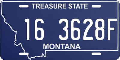 MT license plate 163628F