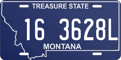 MT license plate 163628L