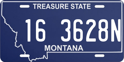 MT license plate 163628N