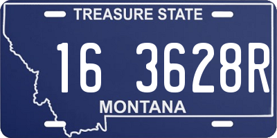MT license plate 163628R