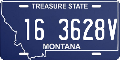 MT license plate 163628V
