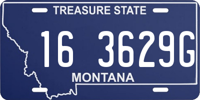 MT license plate 163629G