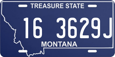 MT license plate 163629J