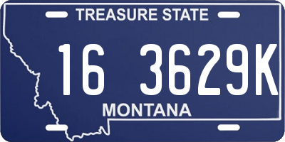 MT license plate 163629K