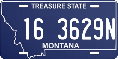 MT license plate 163629N