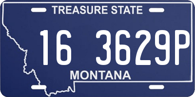 MT license plate 163629P
