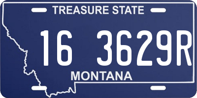 MT license plate 163629R