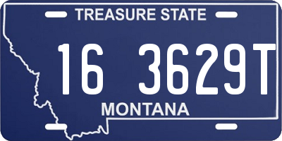 MT license plate 163629T