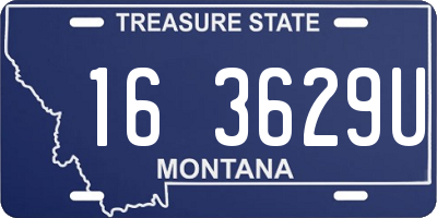 MT license plate 163629U